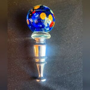 Murano Glass Bottle Stopper Wine Barware Sealer Art